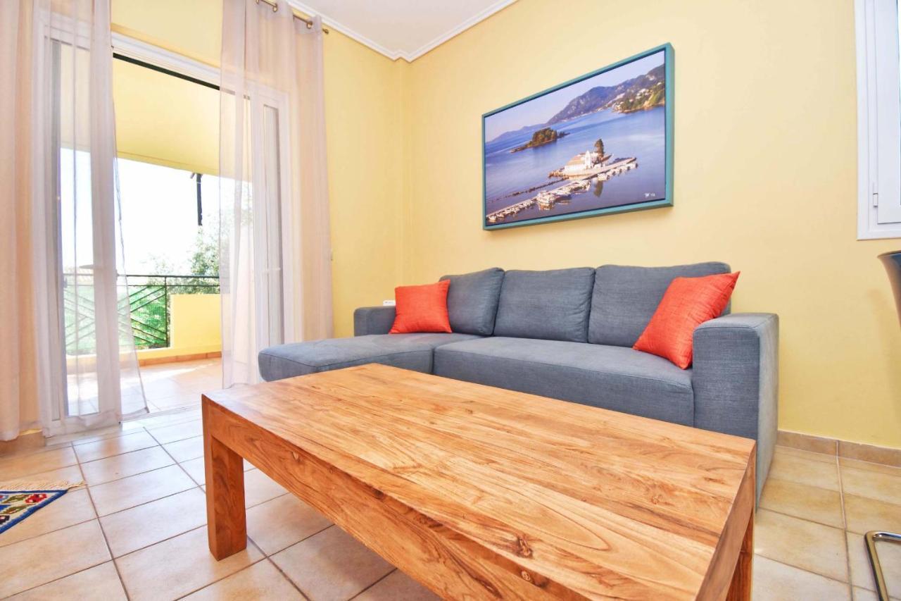 Pebbles And Sea At Barbati With Shared Pool Apartment Exterior photo